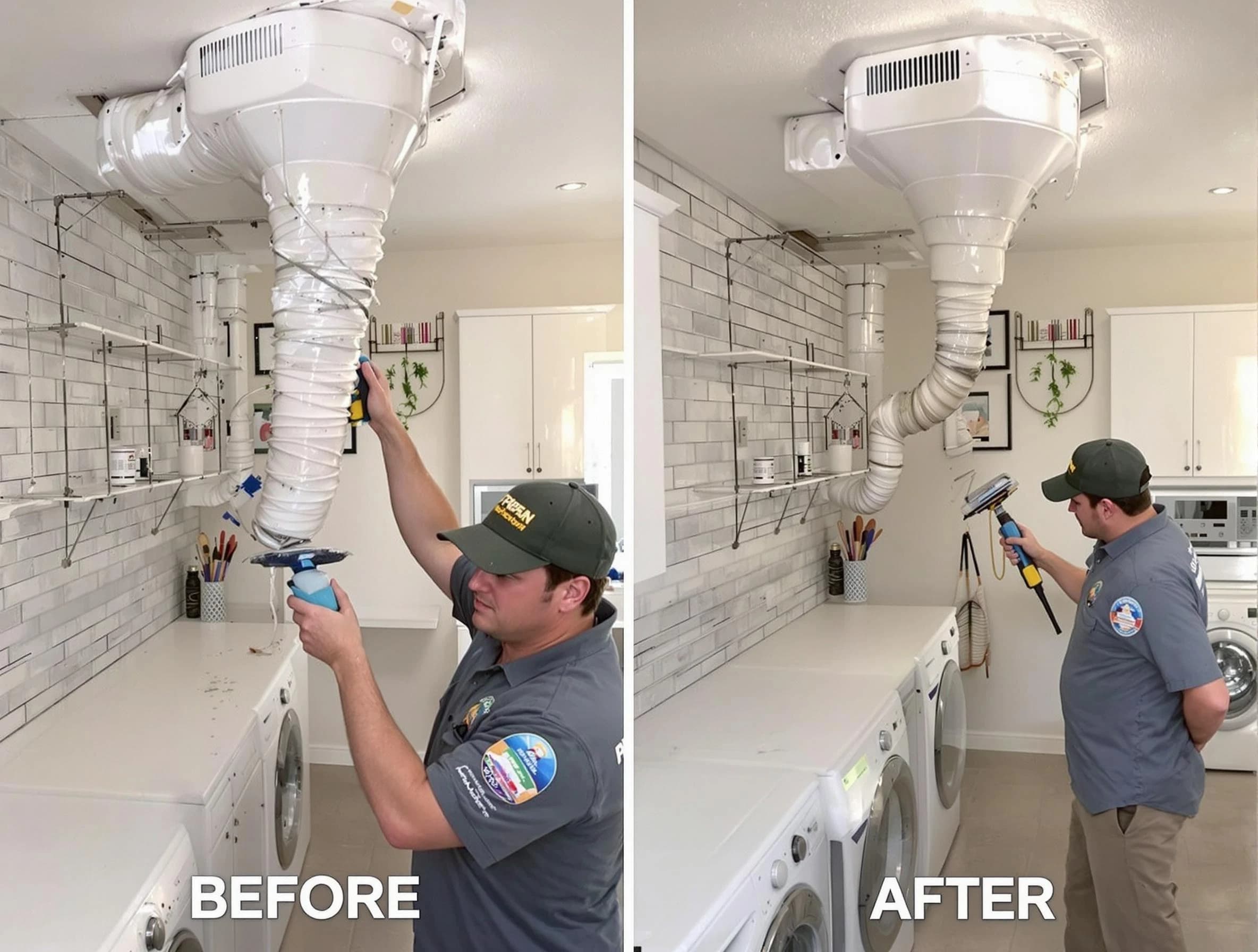 Professional dryer exhaust vent cleaning by Perry Dryer Vent Cleaning in Perry