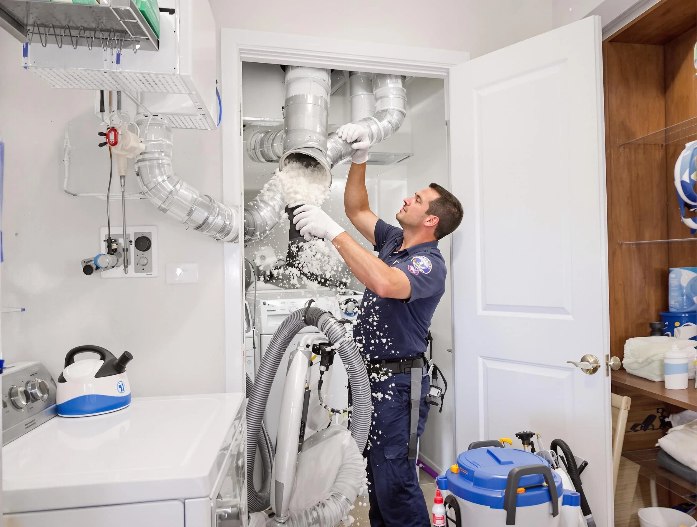 Perry Dryer Vent Cleaning technician delivering thorough residential dryer vent cleaning service in Perry