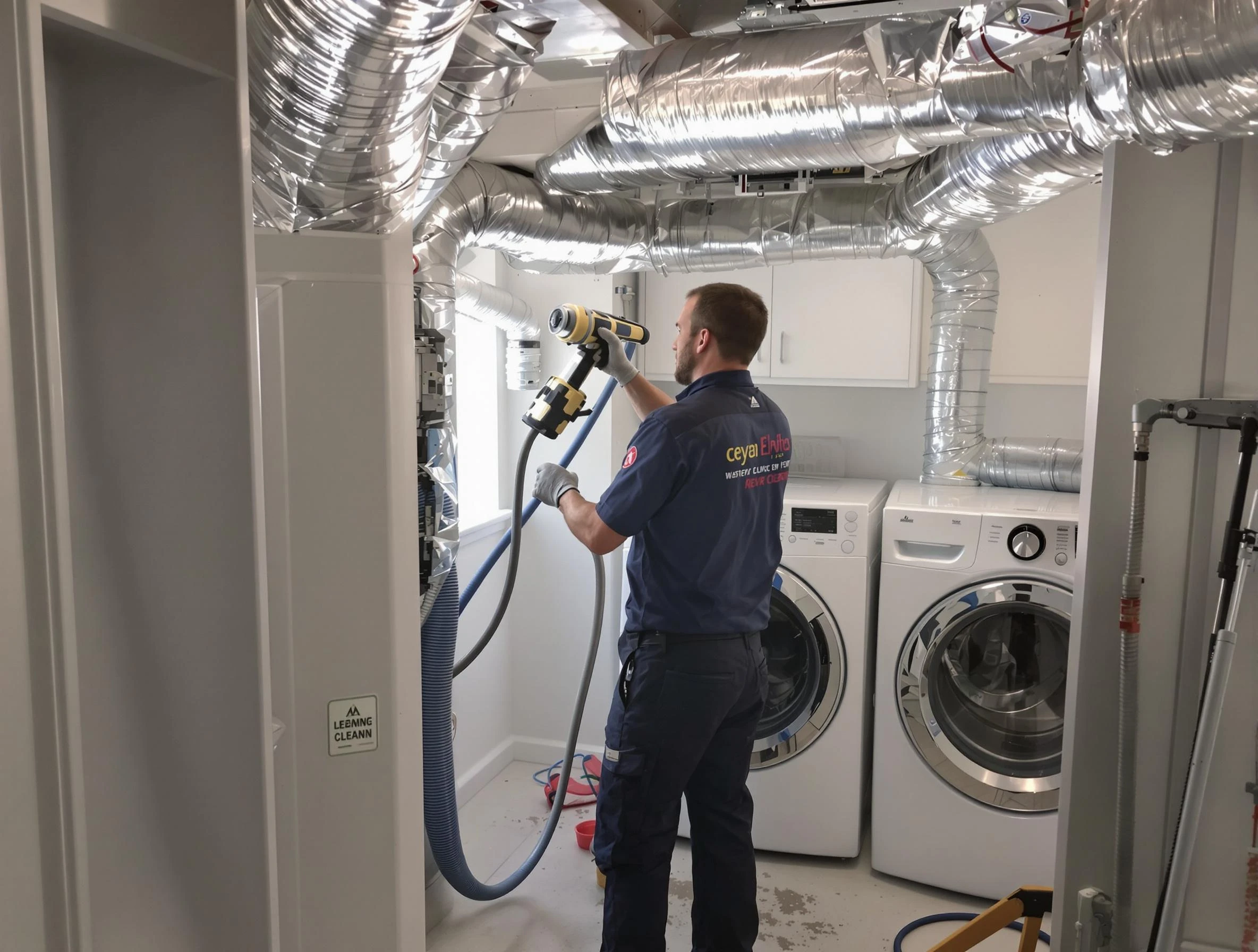Perry Dryer Vent Cleaning specialist using advanced equipment for thorough duct cleaning in Perry