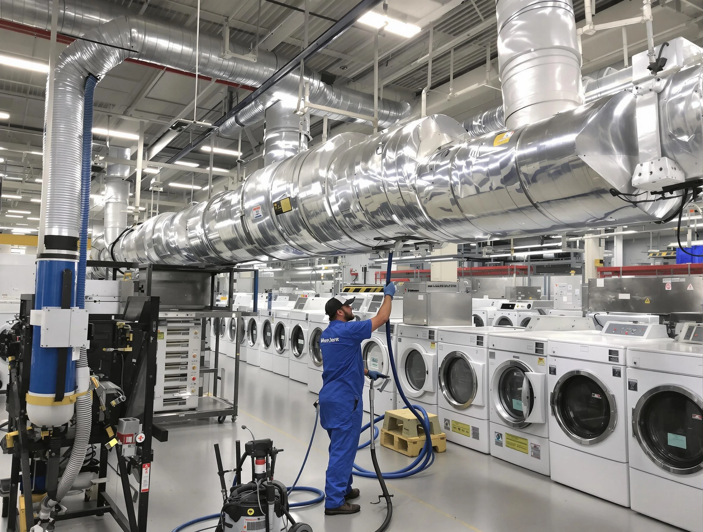 Perry Dryer Vent Cleaning team performing heavy-duty industrial dryer vent cleaning in Perry